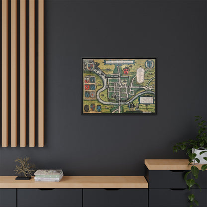 Chester (Cestria), England from Braun & Hogenberg’s Civitates Orbis Terrarum Framed Map Art Print