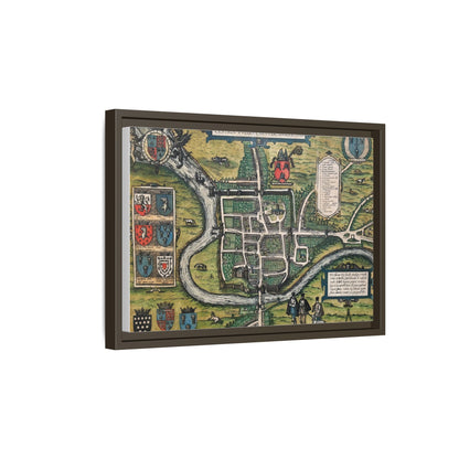 Chester (Cestria), England from Braun & Hogenberg’s Civitates Orbis Terrarum Framed Map Art Print