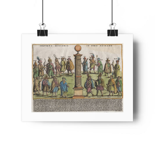 The Milestone Column in the Roman Forum Historical Giclée Art Print