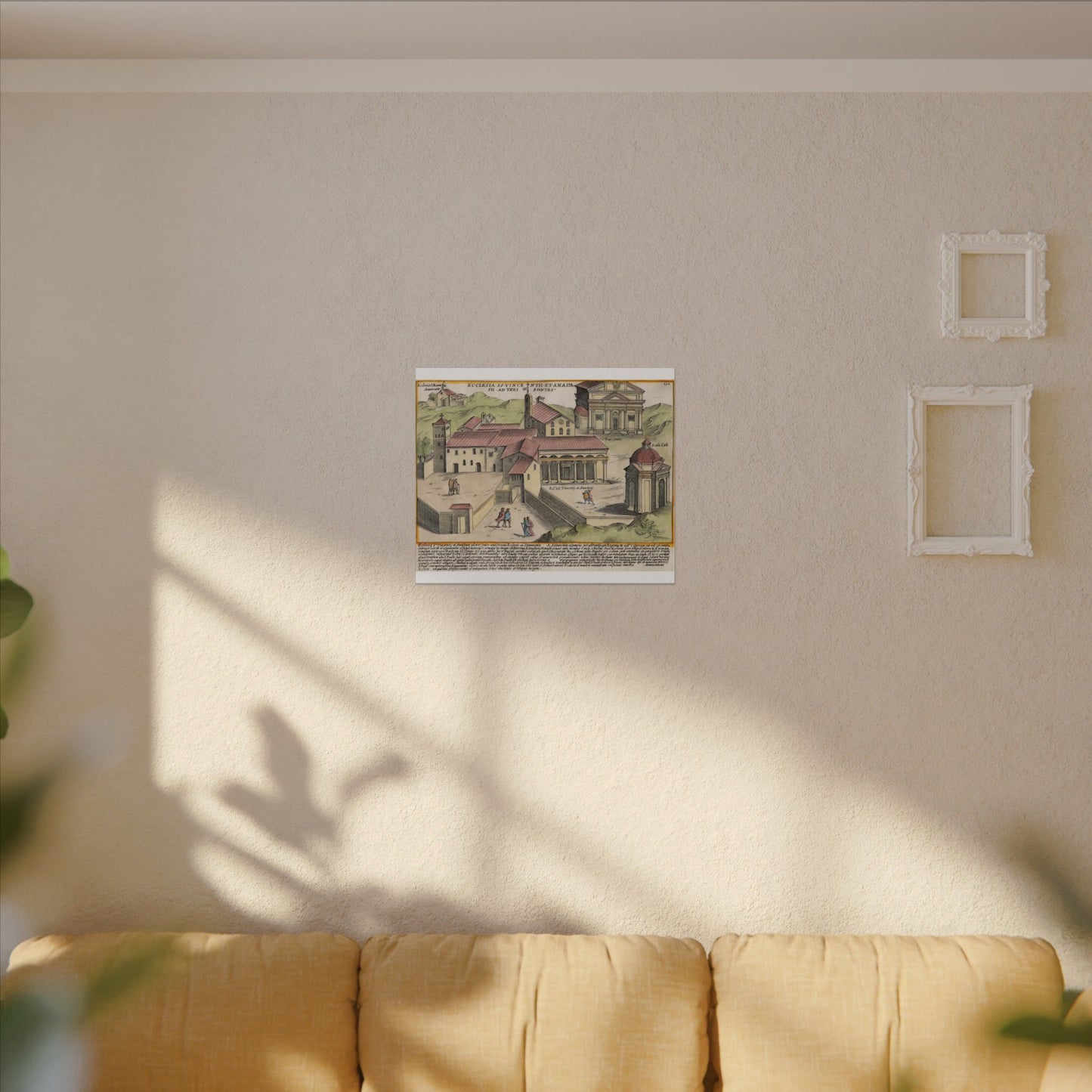 The Church of Saints Vincent and Anastasius at the Three Fountains Historic Canvas Wall Art