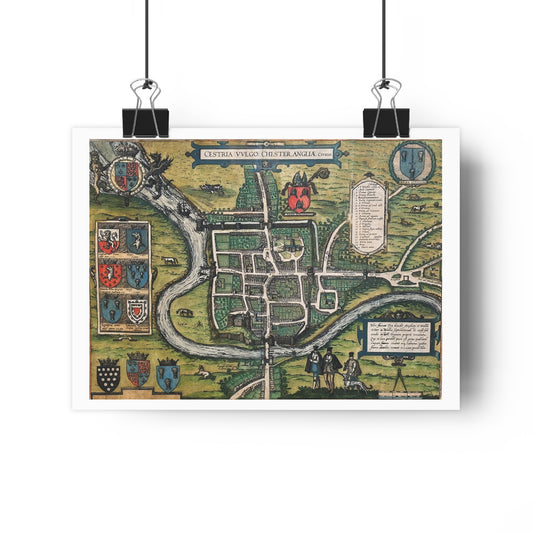 Chester (Cestria), England from Braun & Hogenberg’s Civitates Orbis Terrarum Giclée Art Print