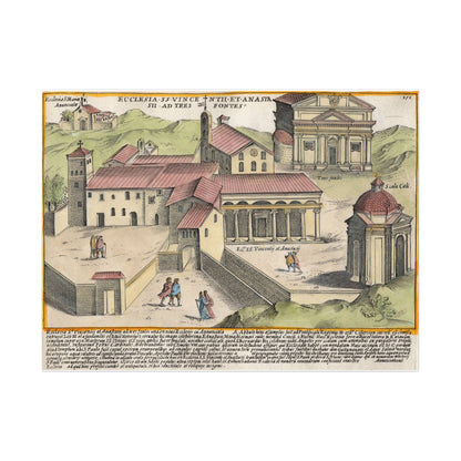 The Church of Saints Vincent and Anastasius at the Three Fountains Historic Canvas Wall Art
