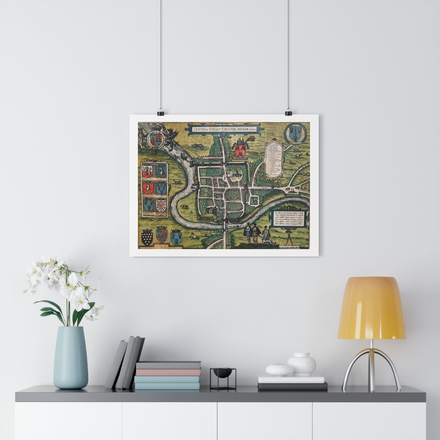 Chester (Cestria), England from Braun & Hogenberg’s Civitates Orbis Terrarum Giclée Art Print