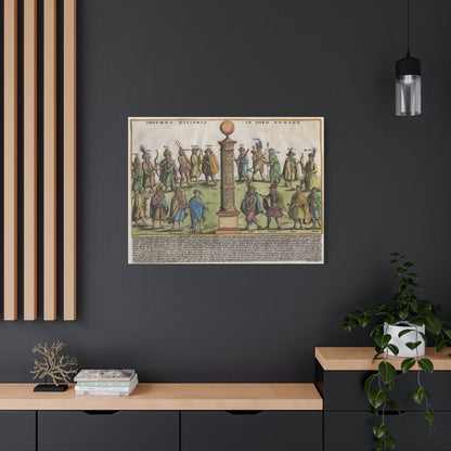 The Milestone Column in the Roman Forum Historic Art Canvas Print