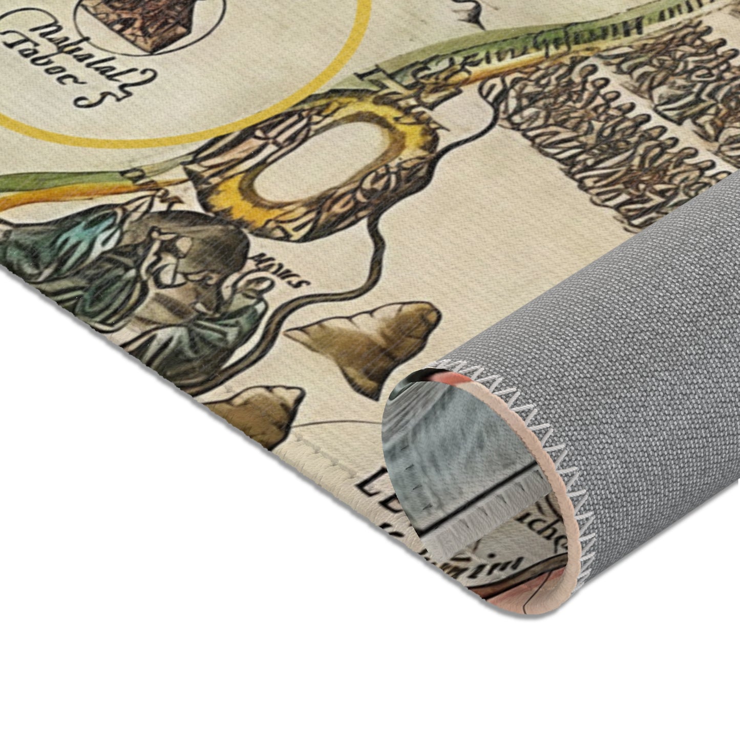 Galilee & the Twelve Tribes of Israel Vintage Map Area Rug