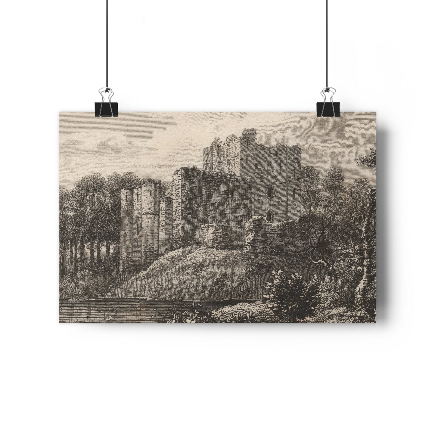 Art Print - Brougham Castle, Cumbria Copperplate Engraving, c 1790–1830