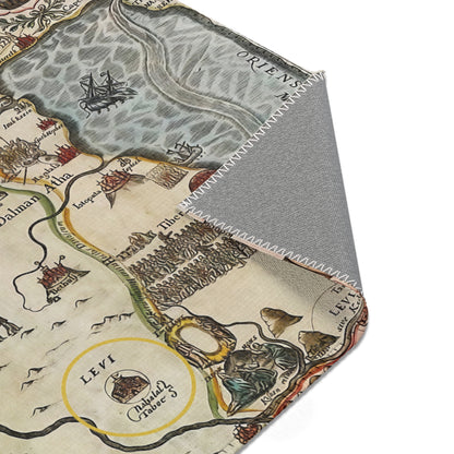 Galilee & the Twelve Tribes of Israel Vintage Map Area Rug