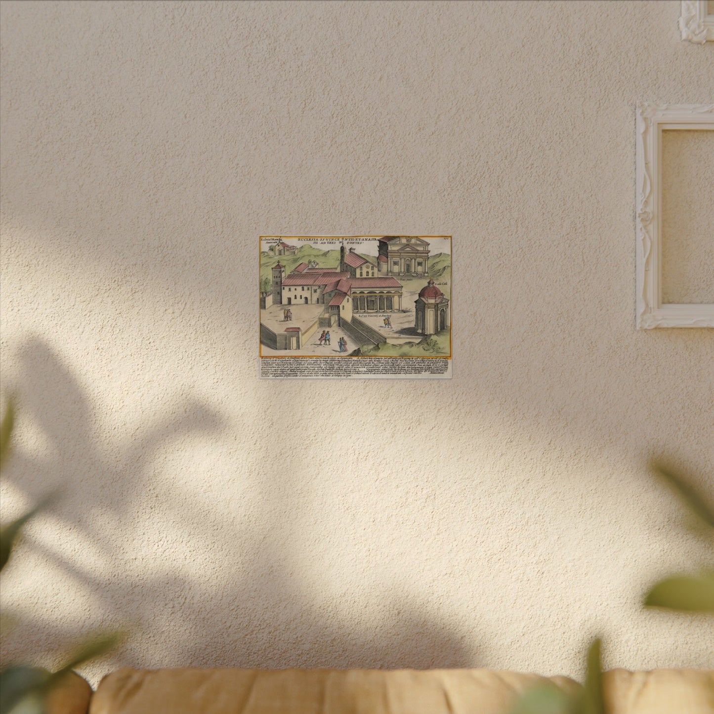 The Church of Saints Vincent and Anastasius at the Three Fountains Historic Canvas Wall Art